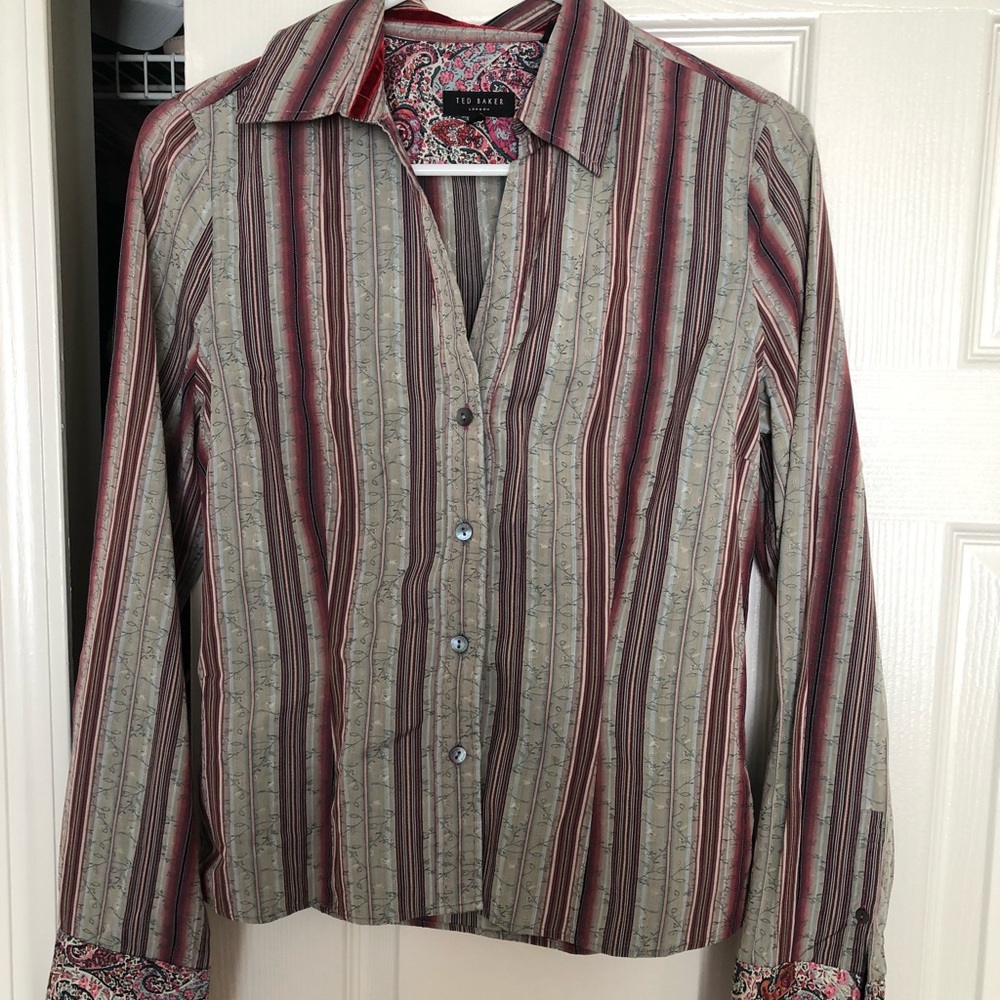Ted Baker London multi color button down shirt